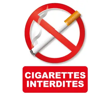 Adhésif Panneau Cigarettes interdites
