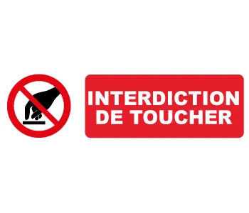 Adhésif Pictogramme interdiction de toucher