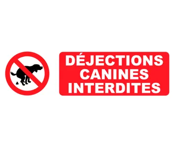 Adhésif Déjections Canines Interdites