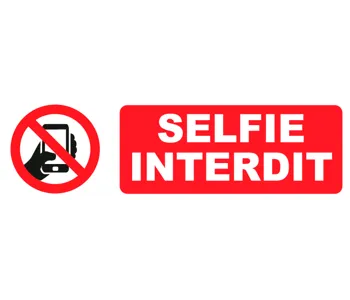 Adhésif Panneau Selfie Interdit