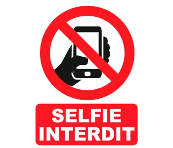 Adhésif Pictogramme Selfie Interdit