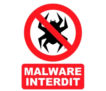 Adhésif Pictogramme Malware Interdit