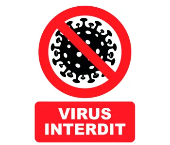 Adhésif Pictogramme Virus Interdit