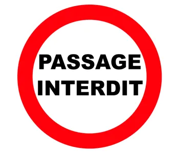 Adhésif Passage Interdite