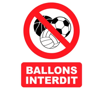 Adhésif Panneau Ballons Interdit