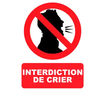 Adhésif Panneau Interdiction De Crier