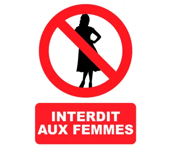 Adhésif Panneau Interdit Aux Femmes
