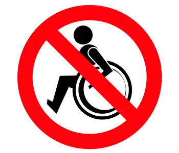 Adhésif Interdit Aux Personnes Handicapée Non Autorisée