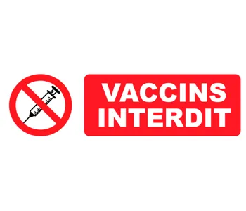 Adhésif Pictogramme Vaccins Interdit