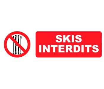 Adhésif Pictogramme Skis Interdits