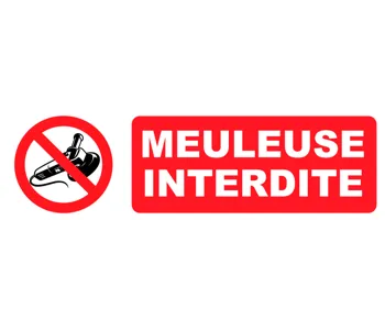 Adhésif Pictogramme Meuleuse interdite