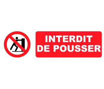 Adhésif Pictogramme Interdit De Pousser