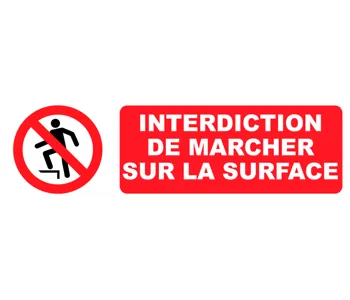 Adhésif Pictogramme Interdiction de Marcher Sur la Surface