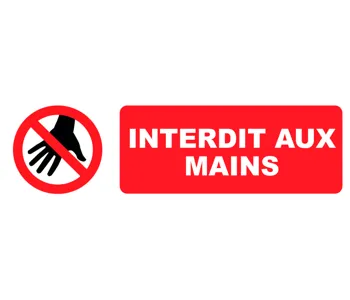 Adhésif Pictogramme Interdit Aux Mains