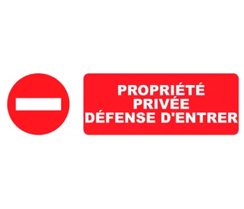 Adhésif Pictogramme Propriété privée défense d'entrer