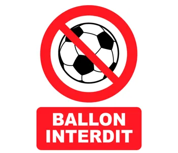 Adhésif Panneau Ballon interdit