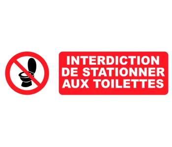 Adhésif Pictogramme Interdiction de stationner au WC