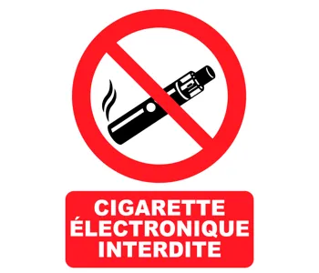 Adhésif Panneau Cigarette électronique interdite