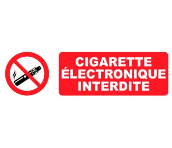 Adhésif Pictogramme Cigarette électronique interdite