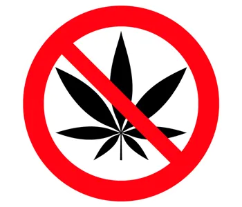 Adhésif marijuana interdite