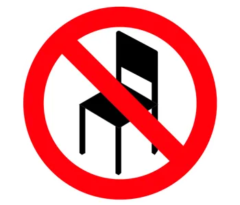 Adhésif Chaise interdite