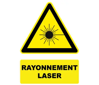 Adhésif Panneau Rayonnement Laser
