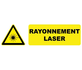 Adhésif Pictogramme Rayonnement Laser