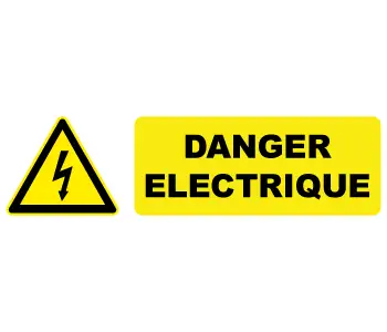 Adhésif Panneau Danger électrique