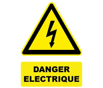 Adhésif Pictogramme Danger électrique