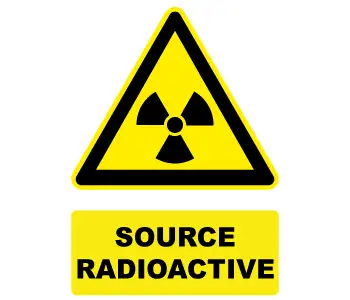 Adhésif Panneau Source Radioactive