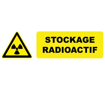 Adhésif Pictogramme Stockage Radioactif