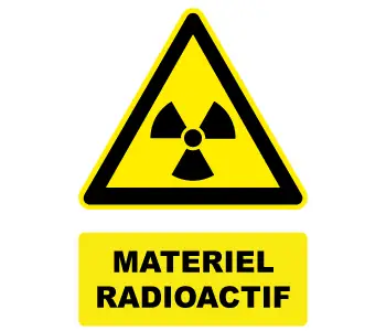 Adhésif Panneau Materiel Radioactif