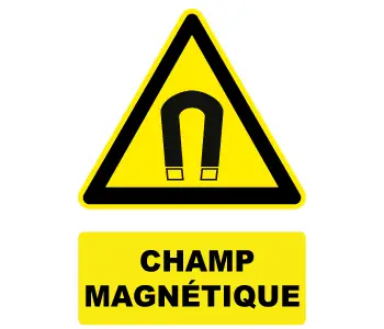 Adhésif Pictogramme Champ Magnétique