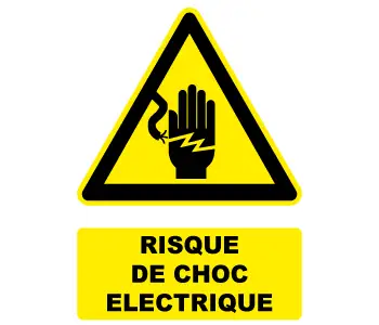 Adhésif Panneau Risque De Choc Electrique