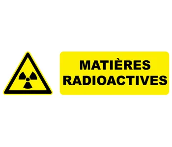 Adhésif Pictogramme danger matières radioactives