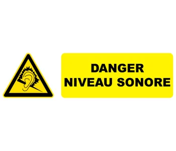 Adhésif Pictogramme danger niveau sonore