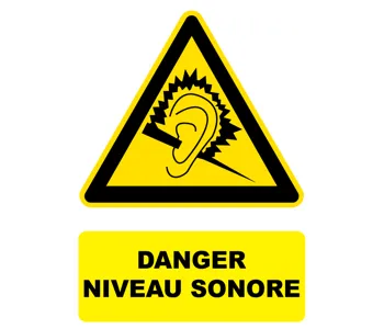 Adhésif Panneau danger niveau sonore