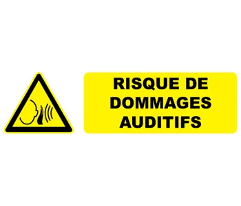 Adhésif Pictogramme danger risque de dommages auditifs