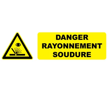 Adhésif Pictogramme Danger Rayonnement Soudure