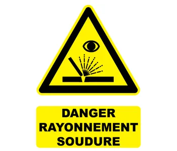 Adhésif Panneau Danger Rayonnement Soudure