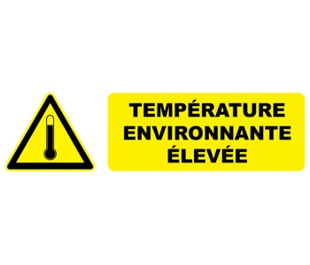 Adhésif Pictogramme danger température environnante élevée