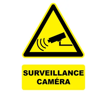 Adhésif Panneau surveillance caméra