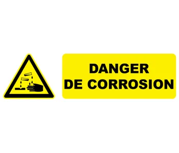 Adhésif Pictogramme danger de corrosion