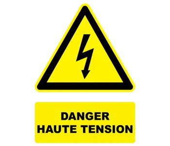 Adhésif Panneau danger haute tension