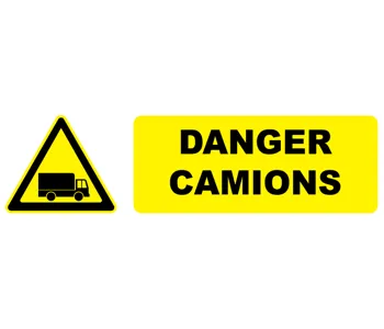 Adhésif Pictogramme danger camions