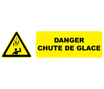 Adhésif Pictogramme danger chute de glace