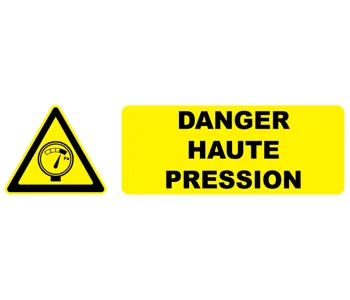 Adhésif Pictogramme danger haute pression