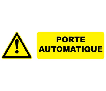 Adhésif Pictogramme danger porte automatique