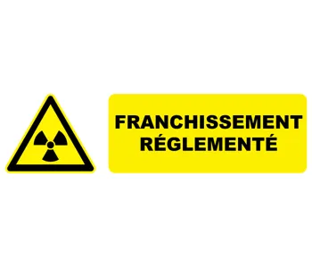 Adhésif Pictogramme franchissement réglementé