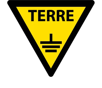 Adhésif Danger terre